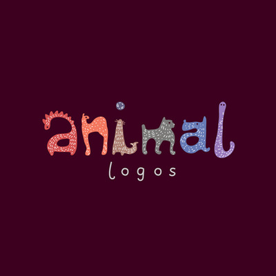 重庆animal字体设计动物标志设计欣赏恐龙海豹狮子长颈鹿蛇logo